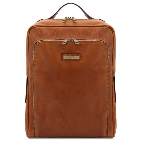 Bangkok - Leather laptop backpack